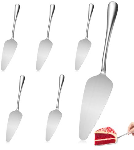 MisFun 6 Piezas Pala para Tarta, Servidor de Pastel, Pala Pastel De Acero Inoxidable, Servidor de Pizza, Servidor Profesional de Pastel de Acero para Fiestas en restaurantes de Cocina