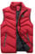 Generisch Daunen Weste Herren, Outdoor Wasserdichte Softshell Ärmellose Jacke Mit Reißverschluss Taschen Fahrradweste Herren Jeans Für Männer Men'S Outerwear Gilets Lammfell Veste (3XL, Red)