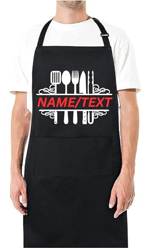 Be Buz Personalizar cualquier texto cualquier foto cualquier color impreso delantal para cocina barbacoa parrilla chef delantales para hombres mujeres crear delantal personalizado con bolsillos