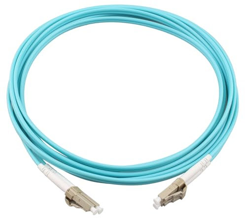Jopto Fiber Patch Cable: LC OM4 10GB/Gigabit Multimode Jumper, Duplex 3m, PVC Fiber Optic Cord, 50/125um LSZH Jacket