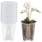 Zimoer 10 Piezas Vasi per Orchidee, Vaso Trasparente per Orchidee, Vaso per Piante in Plastica, Vasi Trasparenti Plastica con Fori Drenaggio, Vasi Fiori per Interni, Esterni, Giardino, Balcone (10cm)