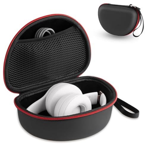 TUNYINSH Hard Shell Travel Case Compatible with Beats Studio Pro/Studio3/Solo 2-4 Bluetooth On-Ear Headphones (Black)