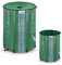 Aufun Regenwassertonne Wassertank, 380L Regentonne Faltbar, mit Abflussventil und Volumen-Skala, einfache Aufbewahrung, rostfrei und witterungsbeständig (Grün)