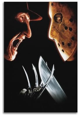 SILATSAWTU Filmposter Freddy Vs. Jason, dekoratives Gemälde, Leinwand, Wandposter und Kunstdruck, modernes Familienschlafzimmer, Dekorposter, 20 x 30 cm