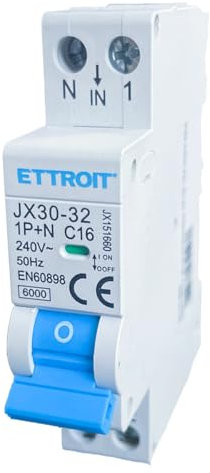ZOREI Interruttore Magnetotermico Automatico, 1P+N 220V 6KA, Salvavita Stotz, Occupa 1 Modulo DIN, Disponibile 6A 10A 16A 20A 25A 32A (1P+N 16A 6KA)