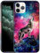 GlamCase for iPhone 11 Pro Max, iPhone 11 Pro Max Case - Wolf Galaxy Space Stars Design Printed Slim Fit Cute Plastic Hard Snap on Protective Designer Back Case/Cover for iPhone 11 Pro Max