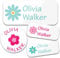 Custom Waterproof Name Labels - 160Personalized Stickers for Clothing, Water Bottles, Lunch Boxes, and School Supplies. No-Iron, Ideal for Camp and Daycare. (Flowers)
