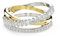 Swarovski, Hyperbola Ring, Gemischte Metalloberflächen, 60