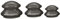 Generic Juego de ventosas de silicona para masaje con ventosa de 3 piezas para espalda, Negro