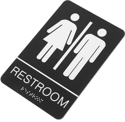 PLAFOPE Selbstklebendes Türschild Für Badezimmer Unisex-wc-schild Klare Beschilderung Für Toiletten Einfach Anzubringen Für Büros Und Öffentliche Räume