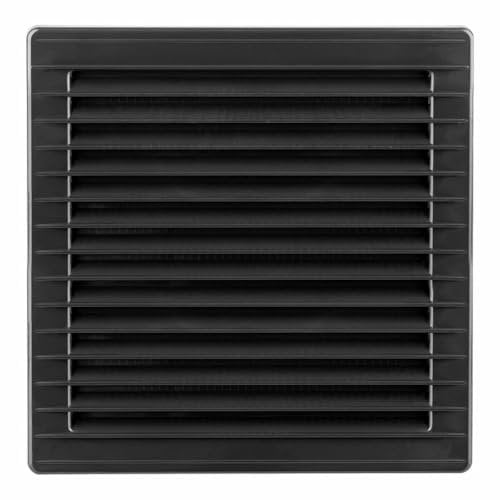 EDM Rejilla de ventilación 87726 Antracita 17 x 17 x 1,15 cm Mosquitera