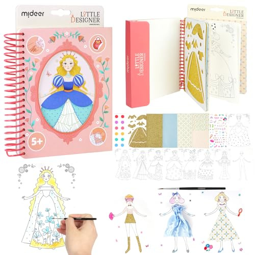 Aomig Anziehspielset Prinzessinnen Anziehspiel Schminkspiel | Papier Makeup Spiel Set Papier-Make-up-Spielzeugset Modedesign Bastelset DIY Spielzeug Spielzeug Geschenke
