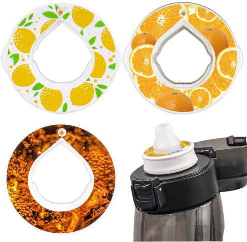DWFEYOI Air Gourde Bouteille Aromatisées 650ML avec 3 Parfums Différents, Bouteille Sport Parfumée, Sans BPA, avec Paille et Brosse de Nettoyage, Arôme orange + arôme citron + arôme Sprite