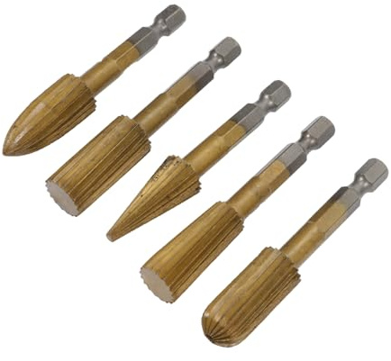 HORIALENCE 5piezas Limas Rotatorias Para Herramienta De Fresa Con Mango Hexagonal Para Bricolaje y Trabajos De Talla