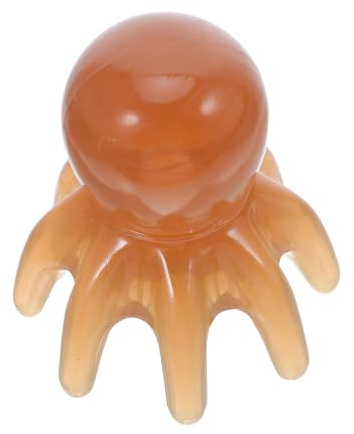 Oktopus Massagegerät mit 8 Armen aus Kunstharz, Jade Kamm | Kopfmassagekamm, Gua Sha Kamm für Kopfhaut, Kompakt für Reise und Camping, 1 Stück