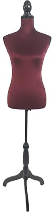 Relaxdays Schneiderpuppe, weiblich, Größe 36/38, höhenverstellbar 130–167 cm, Samt, Holzständer, Nähpuppe, Farbwahl | verstellbar 130–167 cm, Samt, Holzständer, Nähpuppe