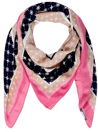 Betty Barclay Damen Tuch mit Aufdruck ACC, Nature/Pink