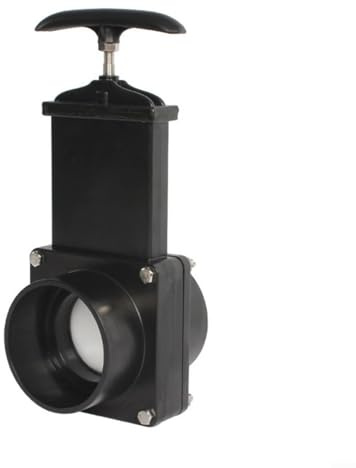 ZiStarlilife Valvola di scarico per modifica camper, 50 mm, in plastica nera, per acqua pulita e serbatoio delle acque reflue, guarnizione in Santoprene, passaggio completo, resistente ad alta