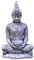 gartendekoparadies.de Thailändische Buddha Statue, Steinfigur, H. 80 cm, 75 kg, Grau, frostsicher aus Steinguss für Außenbereich