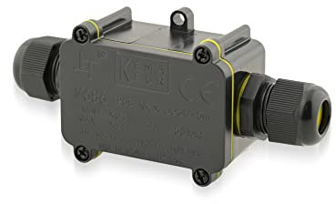 Intratec® Abzweigdose Wasserdicht [IP 68] Verschiedene Größen: 2-14 Öffnungen | Verteilerdose Wasserdicht | Verteilerdose Aufputz Schwarz | Verteilerdose Außen Wasserdicht | Abzweigkasten