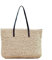 Femme Fille Sac de Plage Cabas Paille Sacs Fourre Tout pour Shopping Voyage Beige