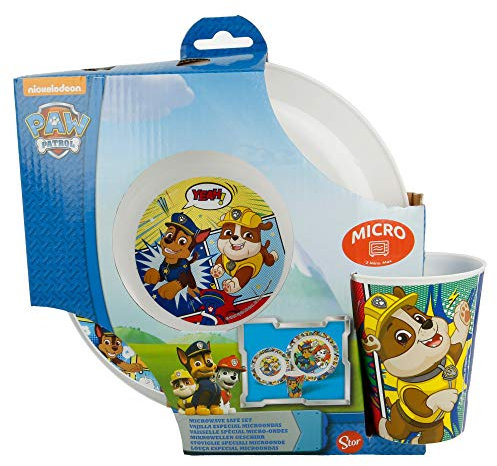 MICRO KIDS Set 3-teilig (Schale, Schale und Glas, 260 ml) Paw Patrol, Comic