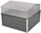 Tidyard Mini Serre de Jardin Grise Acier Galvanisé Design Carré 100 x 100 x 85 cm