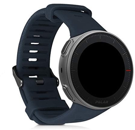 kwmobile Pulsera compatible con Polar Vantage V correa - 1x Correas de silicona flexible - Tamaño ajustable - antracita