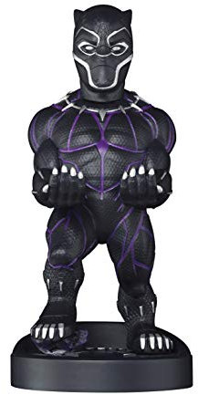 Exquisite Gaming: Marvel End Game: Black Panther - Original Mobile Phone & Gaming Controller Holder, Device Stand, Cable Guys, Licensed Figure
