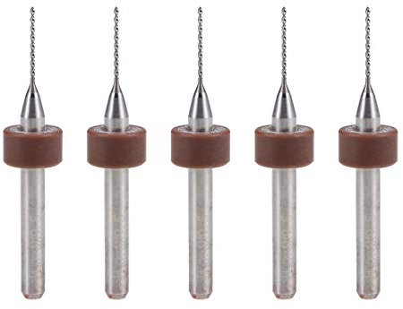 sourcing map 5Stk. PCB Bohrer 0,6mm Hartmetall Drehwerkzeug Schmuck CNC Gravur Leiterplatte Mikro Bohrer 1/8 Zoll Schaft