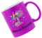 Crealuxe Glitzertasse Purple 'Einhorntasse (Wunschname)' personalisiert, Kaffeetasse, Bürotasse