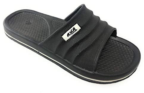 AXA SHOES Ciabatta Mare/Piscina Uomo Pantofola Mare colore nero - numero 43