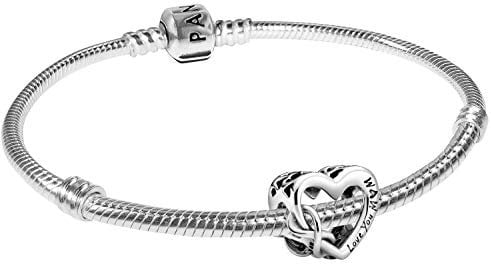 PANDORA Damen-Armband Love You Mum Unendlichkeits-Herz zauberhafter Silberschmuck, elegante Geschenkidee für modische Frauen, 39496-20 20 cm