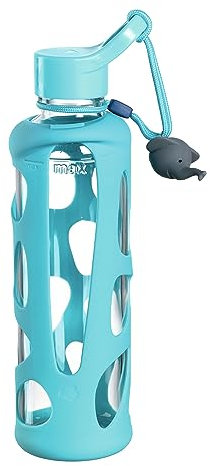 LEONARDO HOME Unisex Jugend Trinkflasche Bambini 500 ml türkis, 028831, Hellblau Elefant, 27,3 cm