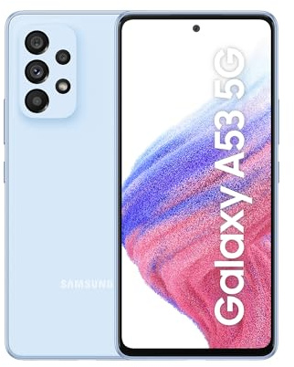 Samsung Galaxy A53 5G Smartphone Dual-SIM Android Handy 8 GB RAM 256 GB Speicher Awesome Blue + 30 Monate Garantie