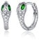 Schlangen ohrringe, Huggie Creolen aus 925er Sterling silber, Schlange hypoallergene Ohrringe für empfindliche Ohren, Schlange schmuck Geschenk für Damen und Herren (Silber)