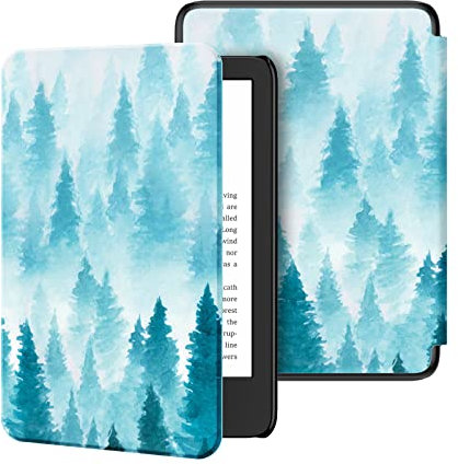 Ayotu Slim Case for 6 All-New Kindle (11th Generation 2024/2022 Release), Colorful PU Leather Smart Cover with Auto Wake/Sleep, ONLY Fit 6 inch Basic Kindle 2024/2022 Release,Forest