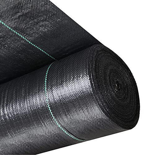 DUTIL Geotextil, schwarzer Mulch for Landschaftsgestaltung, Unkrautschutzgewebe, Garten-Unkrautschutz-Landschaftsgewebe, strapazierfähige Unkrautblock-Gartenmatte (Size : 1x100m)