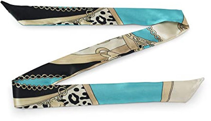 NEOVAT Leichter und weicher Twillis-Schal, schmaler Twillis-Schal, Taschengriff Twillis-Schal, Hemd und Punktschal, 31-Leopardenkette, Medium