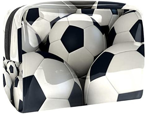 Trousse de Maquillage Sac cosmétique étanche en PVC,Ballons de Foot Football,Trousse de Toilette Organisateur cosmétique de Voyage