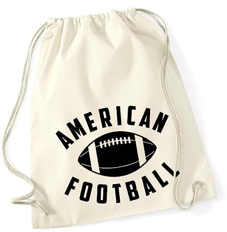 Huuraa Rucksack American Football Ball Geschenk 12 Liter Natural Baumwolle American Football Accessoire