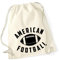 Huuraa Rucksack American Football Ball Geschenk 12 Liter Natural Baumwolle American Football Accessoire
