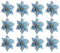 12pcs Weihnachten Glitzer Weihnachtsstern Blumen Baum dekorative Blume Hochzeit Ornament 13cm Blau künstliche Weihnachtsblumen Hochzeit Weihnachtsbaum Neujahr Ornamente