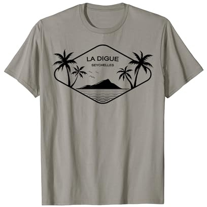 La Digue Seychellen Palmen Granitfelsen Insel Berge Souvenir T-Shirt