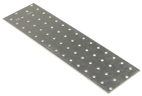 vidaXL Lochplatten 20 Stk., Lochplatte mit Löchern, Multifunktional Lochblech Blech für Holzmöbel, Flachverbinder Verbindungsplatte, 2 mm 300x80 mm Verzinkter Stahl