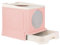 Homewell Arenero con Tapa para Gatos, Inodoro con Tapa y Pala, Diseño de Cajón, Multifuncional y Cómodo, Accesorio para Gatos, 45 x 34 x 39 cm (Rosa, Modelo 3)