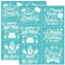 OLYCRAFT 2 Stück 22x28cm Happy Birthday Selbstklebende Siebdruckschablone Geburtstagsthema Siebdruckschablone Kuchenwörter Wiederverwendbare Netzschablonen Transfer Für DIY T-Shirt Stoffmalerei