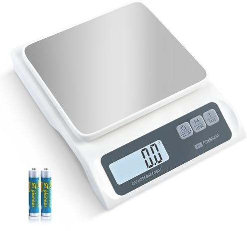 CYBERGIANT 13lb/0.1g Precision Digital Food Scale - Meal Prep Kitchen Baking & Espresso Coffee - Gram Scale with Stainless Steel Platform & LCD Display
