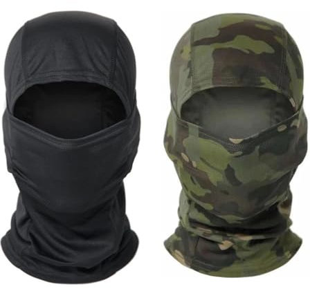 ZEACCT 2 Stück Atmungsaktive Vollgesichtsmaske, Sturmhaube Motorradhelmmaske, UV-Schutzmaske, Herren Camo Balaclava Gesichtsmaske, Sturmhaube-Gesichtsmaske, für Sport, Jagd, Radfahren, Motorradfahren