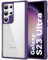 HOOMIL Cover per Samsung Galaxy S23 Ultra 5G (6,8 Pollici), Custodia Anti-Ingiallimento, Antiurto e Anti-Graffi, Retro Rigida Trasparente - Viola